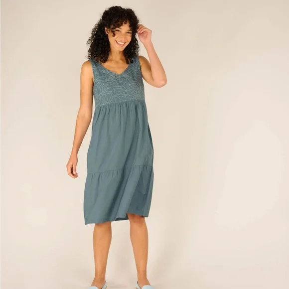 Sherpa Adventure Gear Blue Tiered Dress - Picture 1 of 5